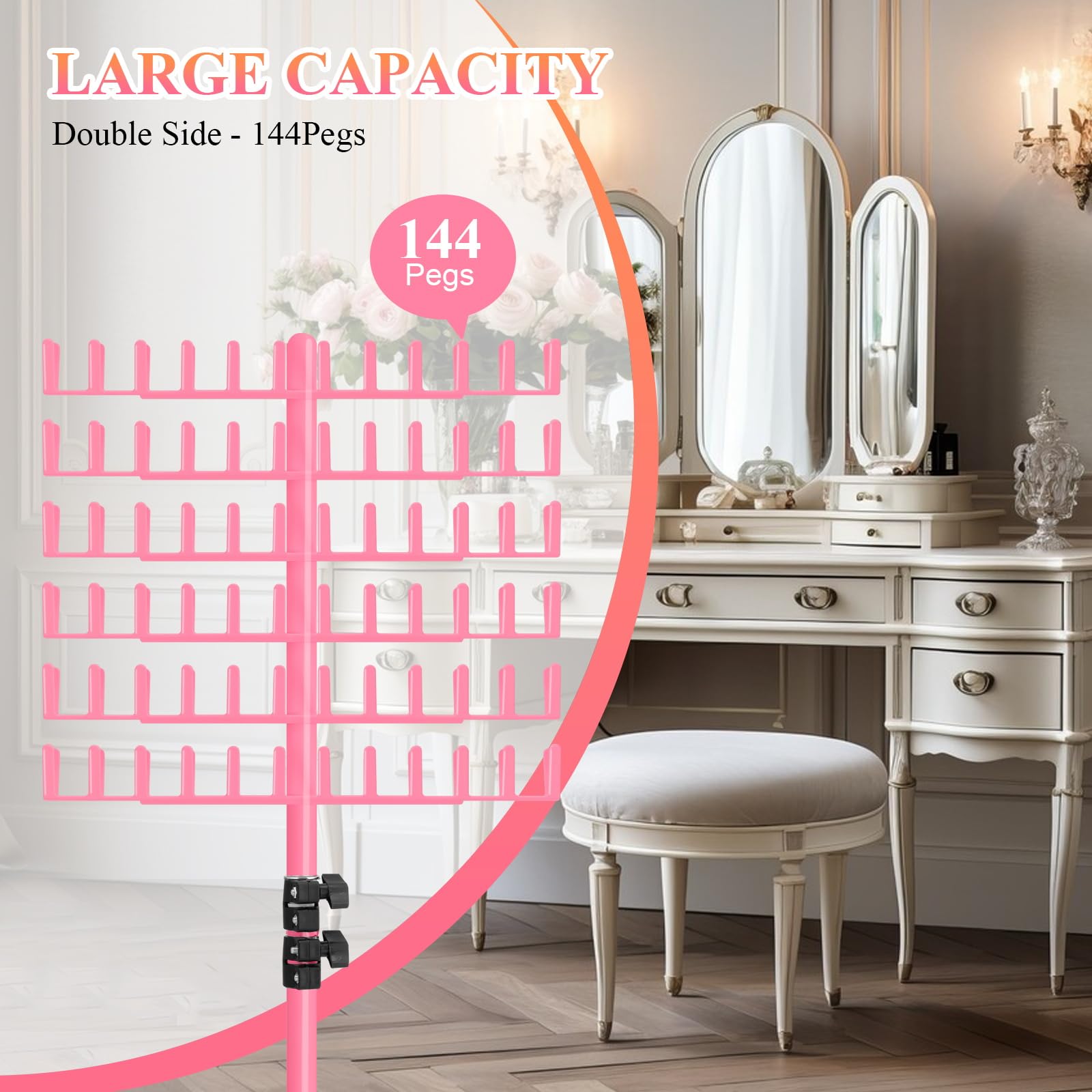 JANMPASK porte-tresses réglable en hauteur pour tressage debout ou assis