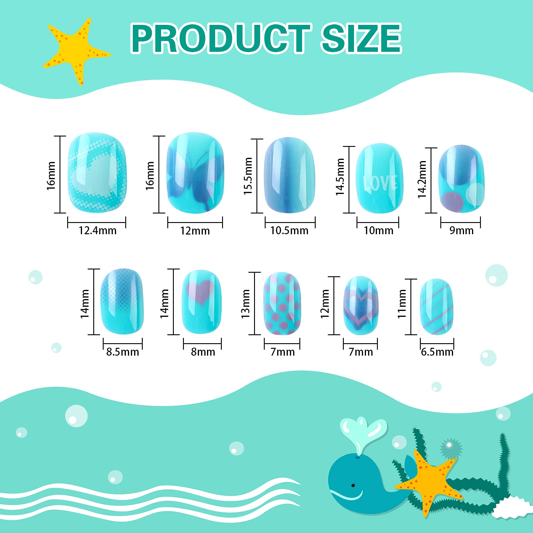 Ongles JANYUN ecaille-poisson bleu : motif brillant pour un atelier nail art