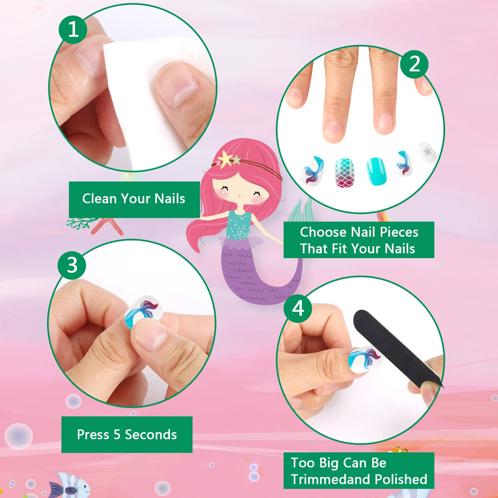 Ongles autocollants JANYUN dos précolles, pose rapide