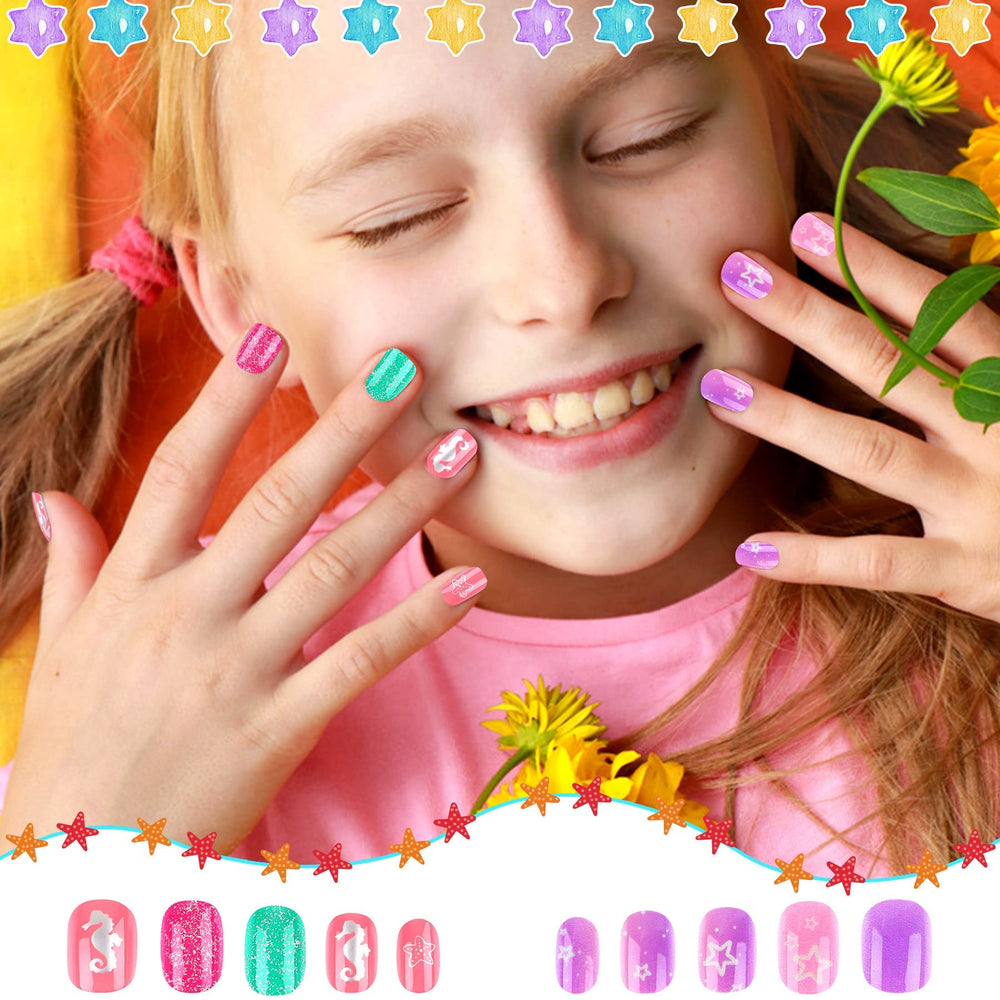 Ongles autocollants JANYUN tailles variées, ajustement facile
