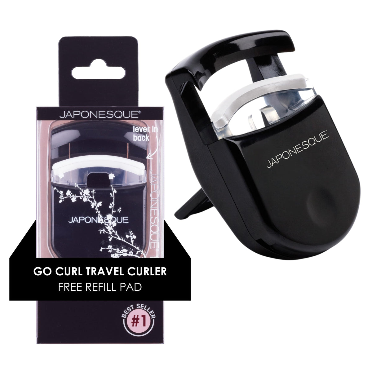 JAPONESQUE curleur cils voyage noir pour une courbure longue durée