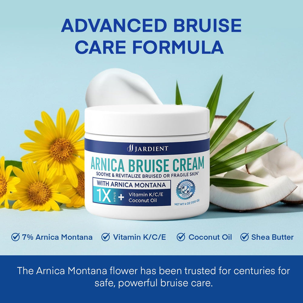 Jardient Arnica Crème contusions corps, action douce et efficace.
