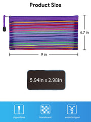 Trousse mesh JarLink jaune, rangement clair des stylos et crayons.
