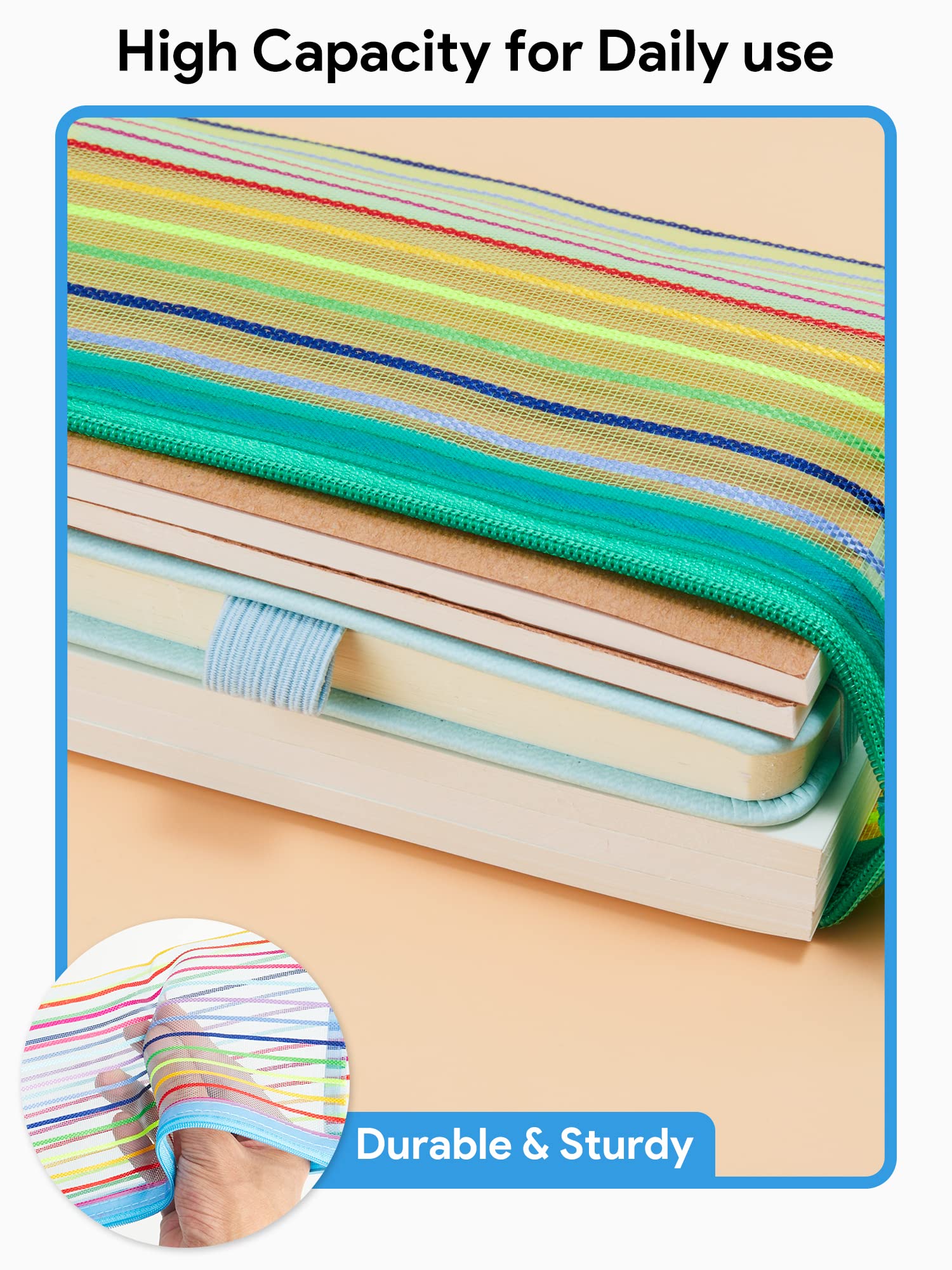 Trousse mesh JarLink violet, idéale pour câbles et petits objets.