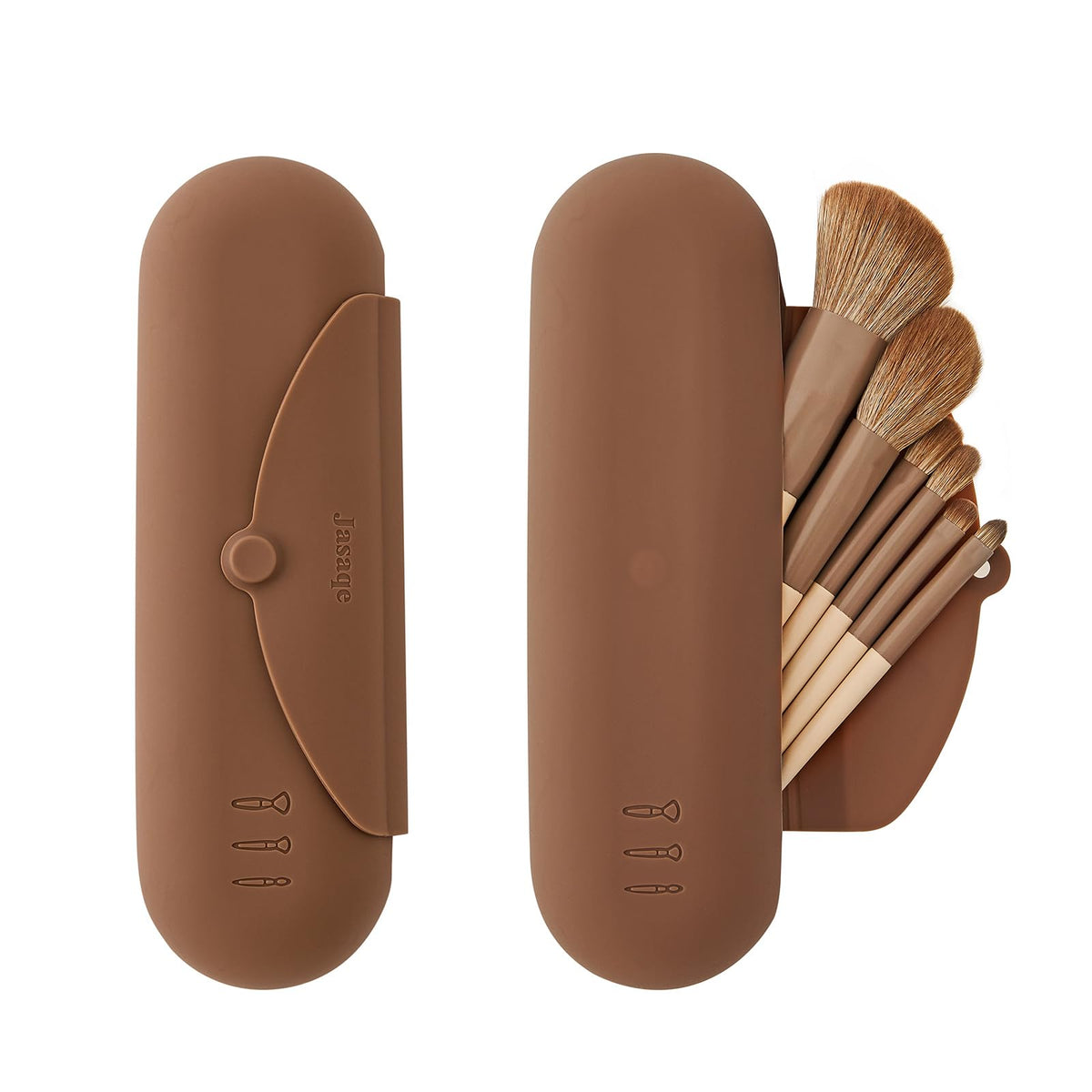 Porte-pinceaux silicone JASAQE grand pour voyage et rangement
