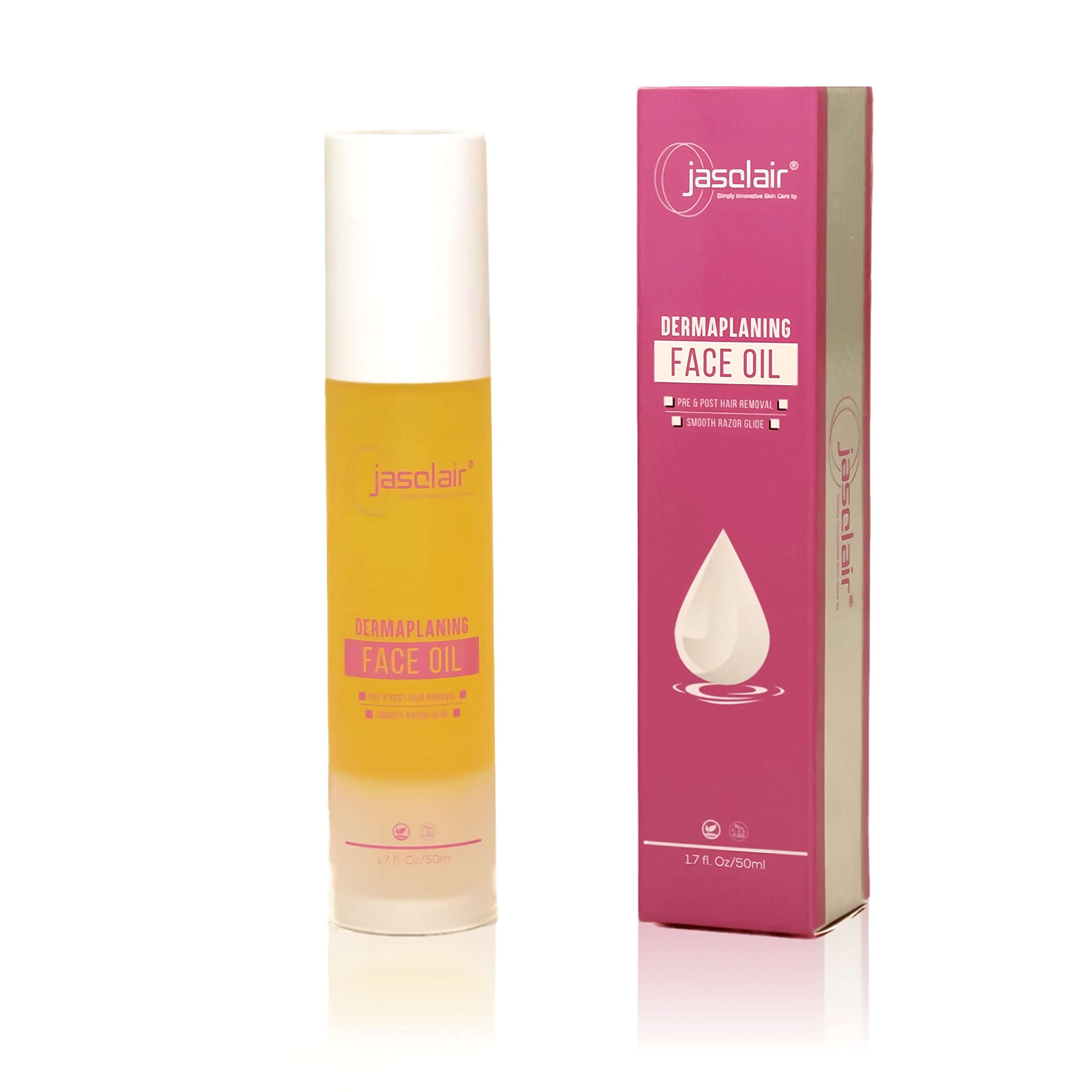 Jasclair Dermaplaning Oil: bouteille lissante pour une glisse sans friction.