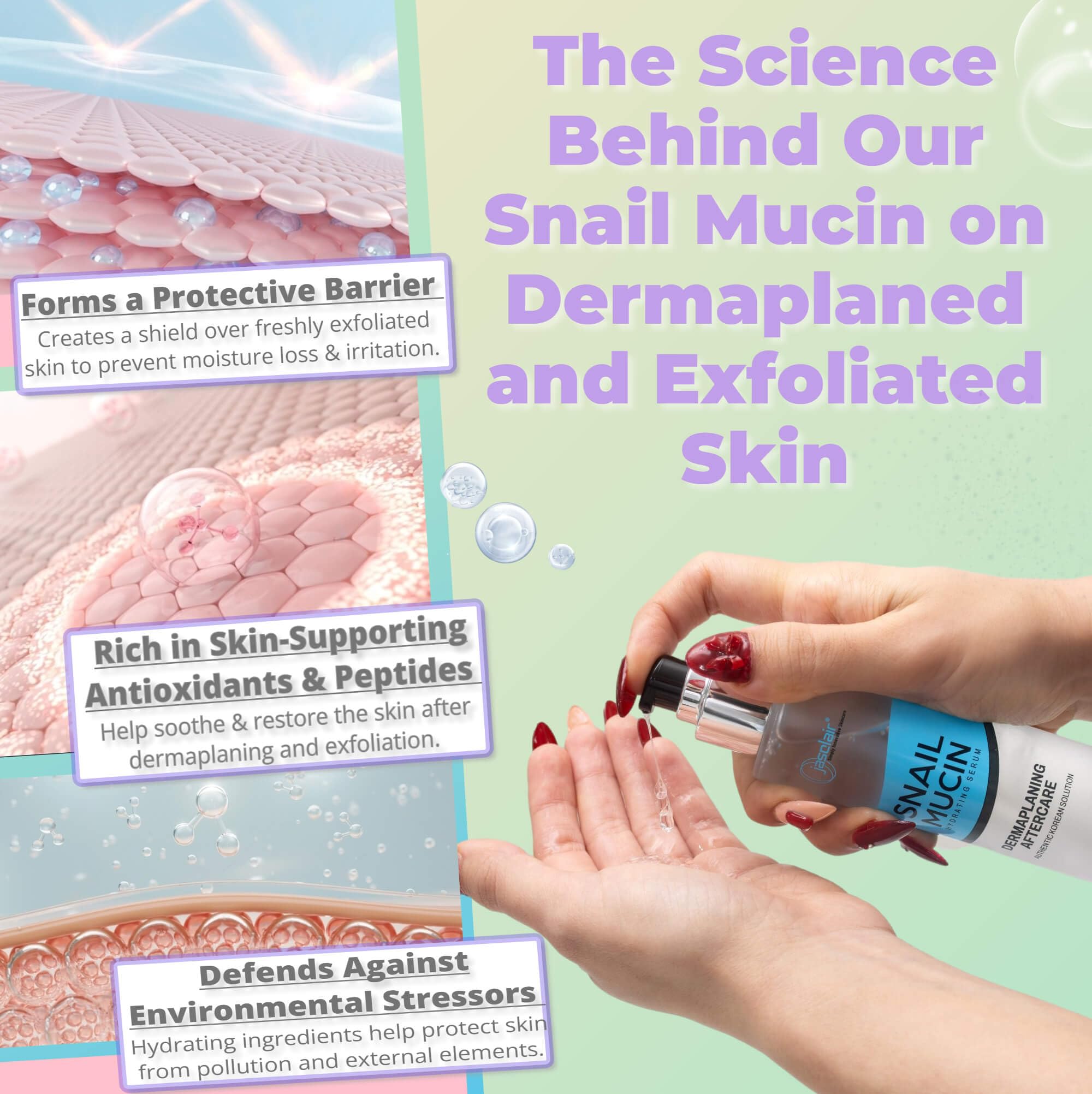 Jasclair sérum mucine escargot inspiré soins coréens hydratation nourrissante