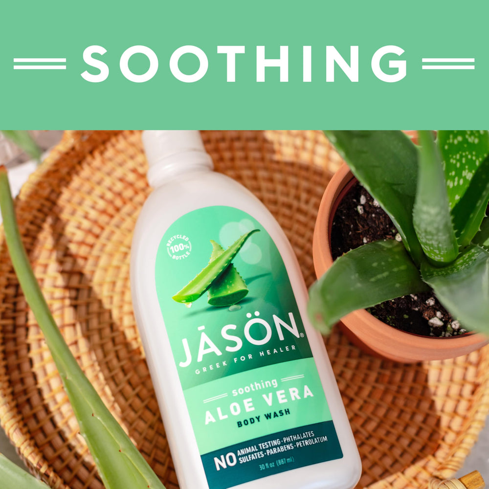 Gel douche JASON Aloe Vera – usage simple sous la douche ou au bain.
