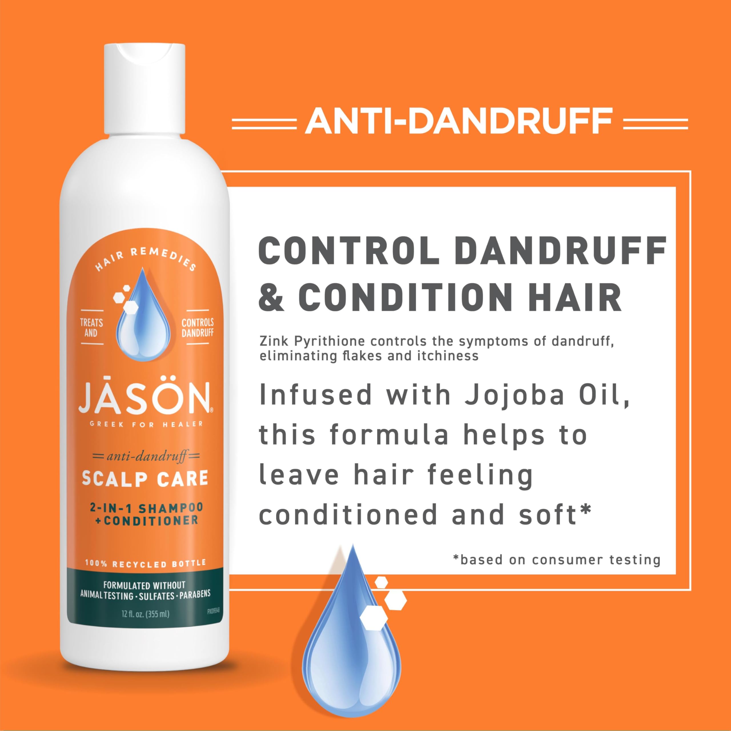Jason Dandruff Relief application avec conditionneur integre cheveux faciles
