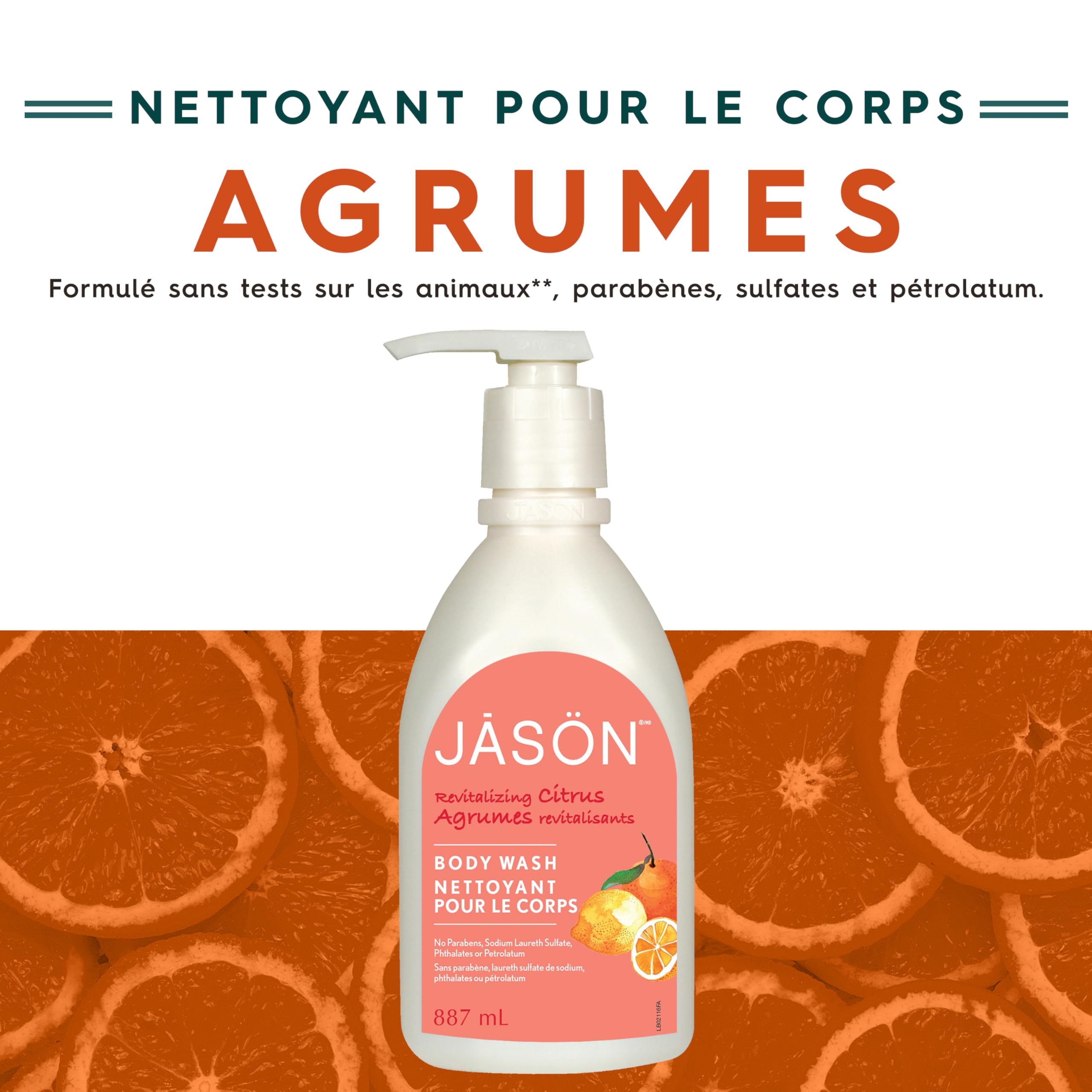 Gel douche Jason citron – mousse luxueuse pour une expérience sensorielle.