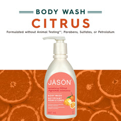 Gel douche Jason citron – pompe pratique pour une application rapide.