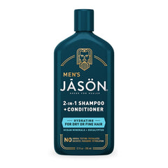 Jason 2-en-1 pour homme - bouteille visible, hydratation legere pour cheveux fins