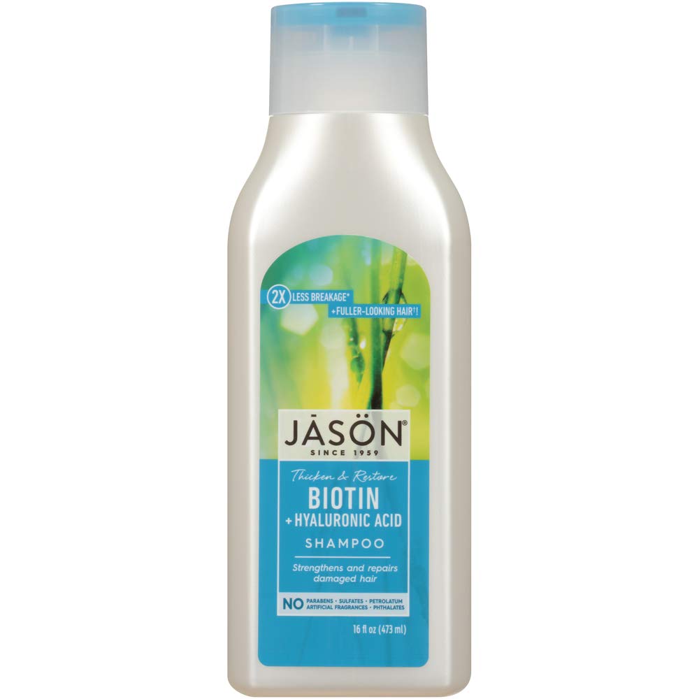 Shampoing JĀSÖN Biotine Lavande – Bouteille: parfum apaisant et renforcement.