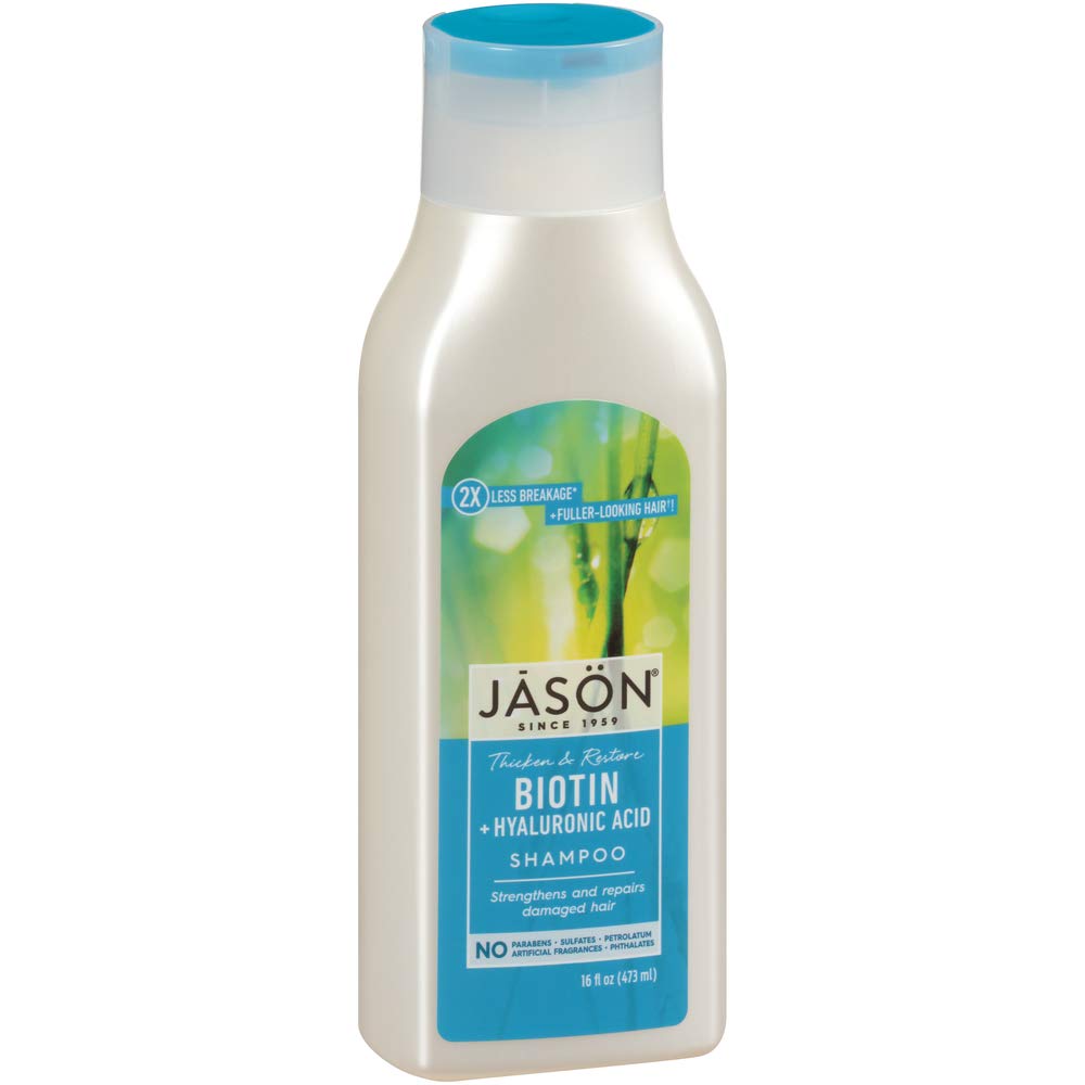 Shampoing JĀSÖN Biotine Lavande – Texture crèmeuse offrant hydratation légère.