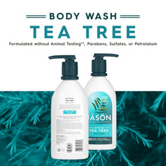 JASON gel douche purifiant à l’arbre à thé — emballage recyclé et respectueux de l’environnement.