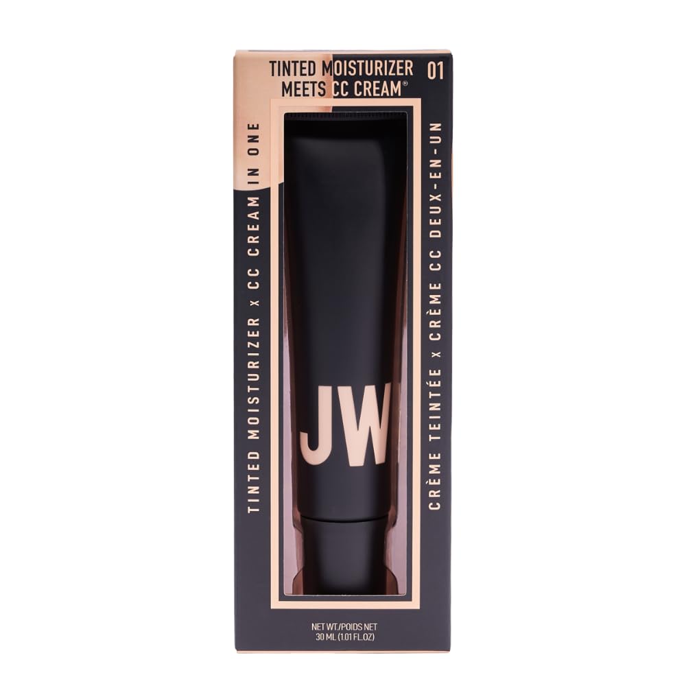 Makeup bag display featuring Jason Wu Tinted Moisturizer for on-the-go use.