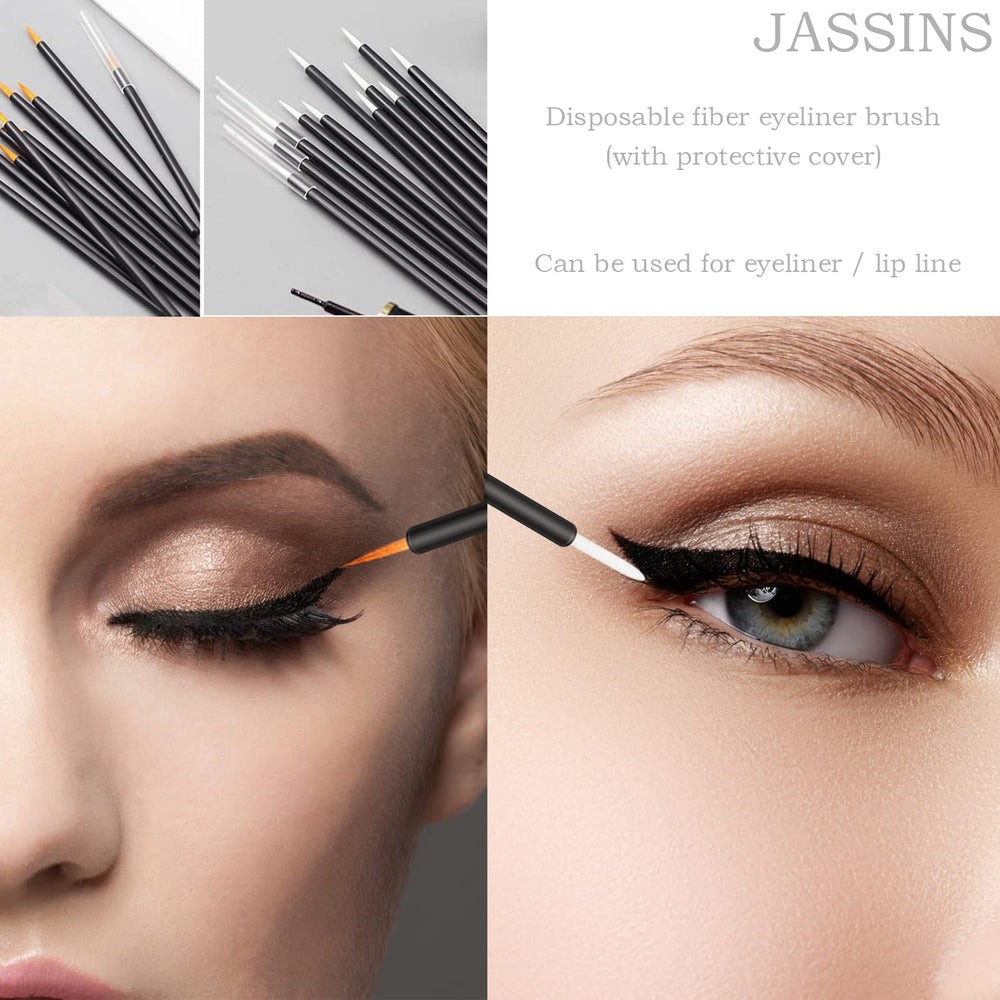 Applicateurs lèvres noirs jetables JASSINS, utiles aussi comme brosse de nettoyage des cils.