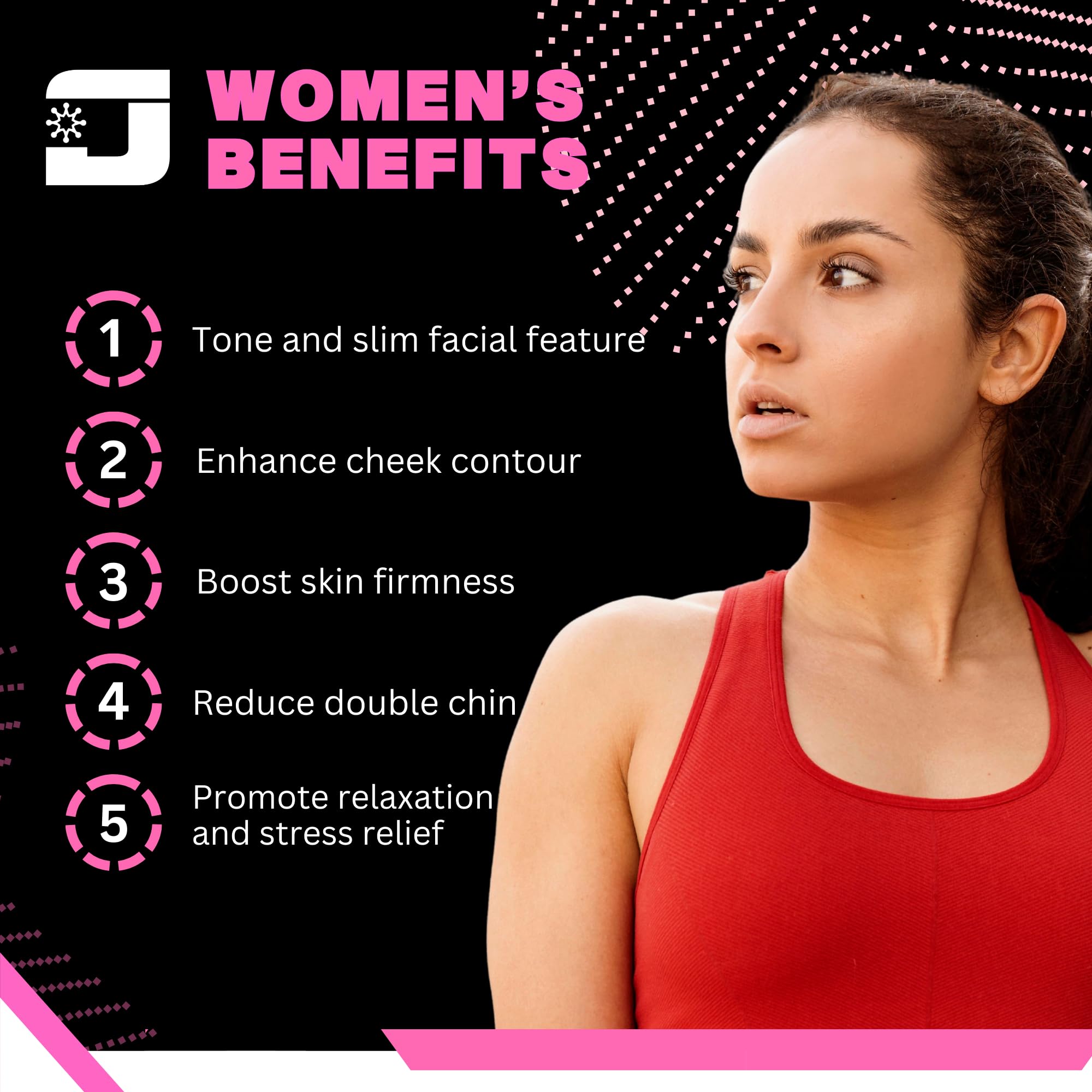 Jawzrsize tonification-visage en usage mobile pour renforcer les muscles.