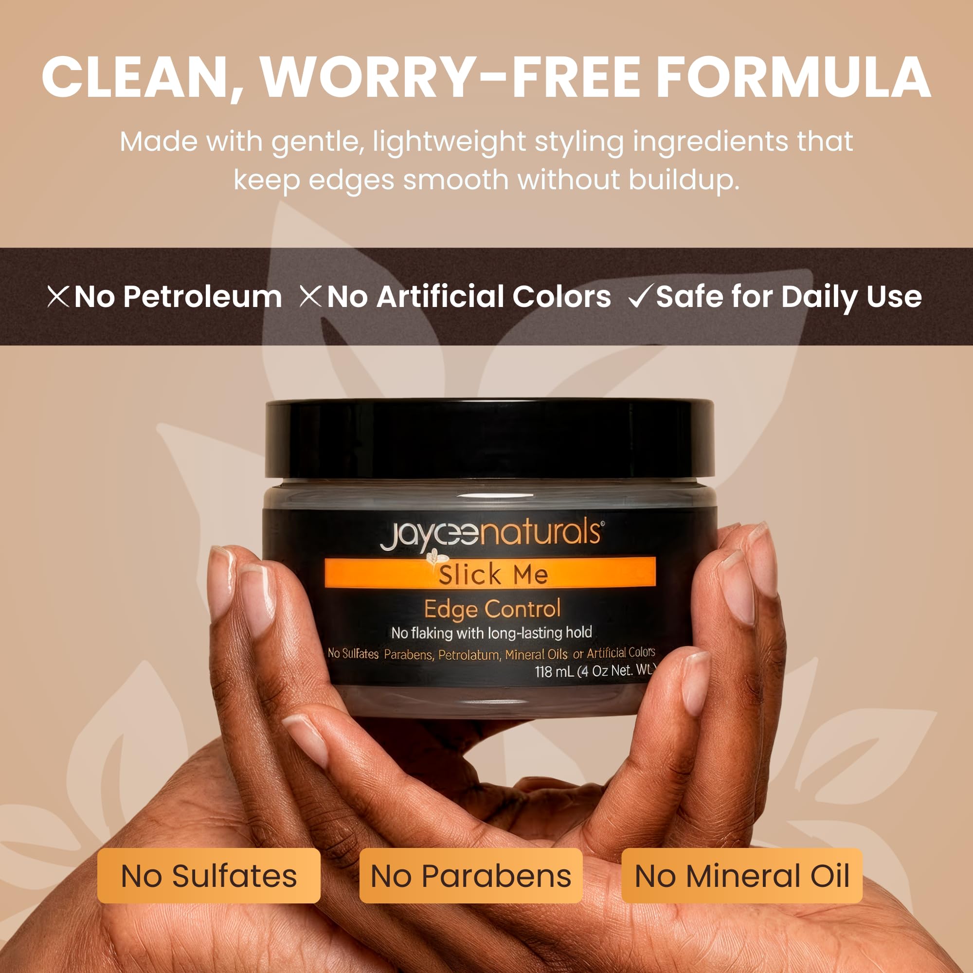 Jaycee Naturals Slick Me Edge sans flocons et sans résidu gras