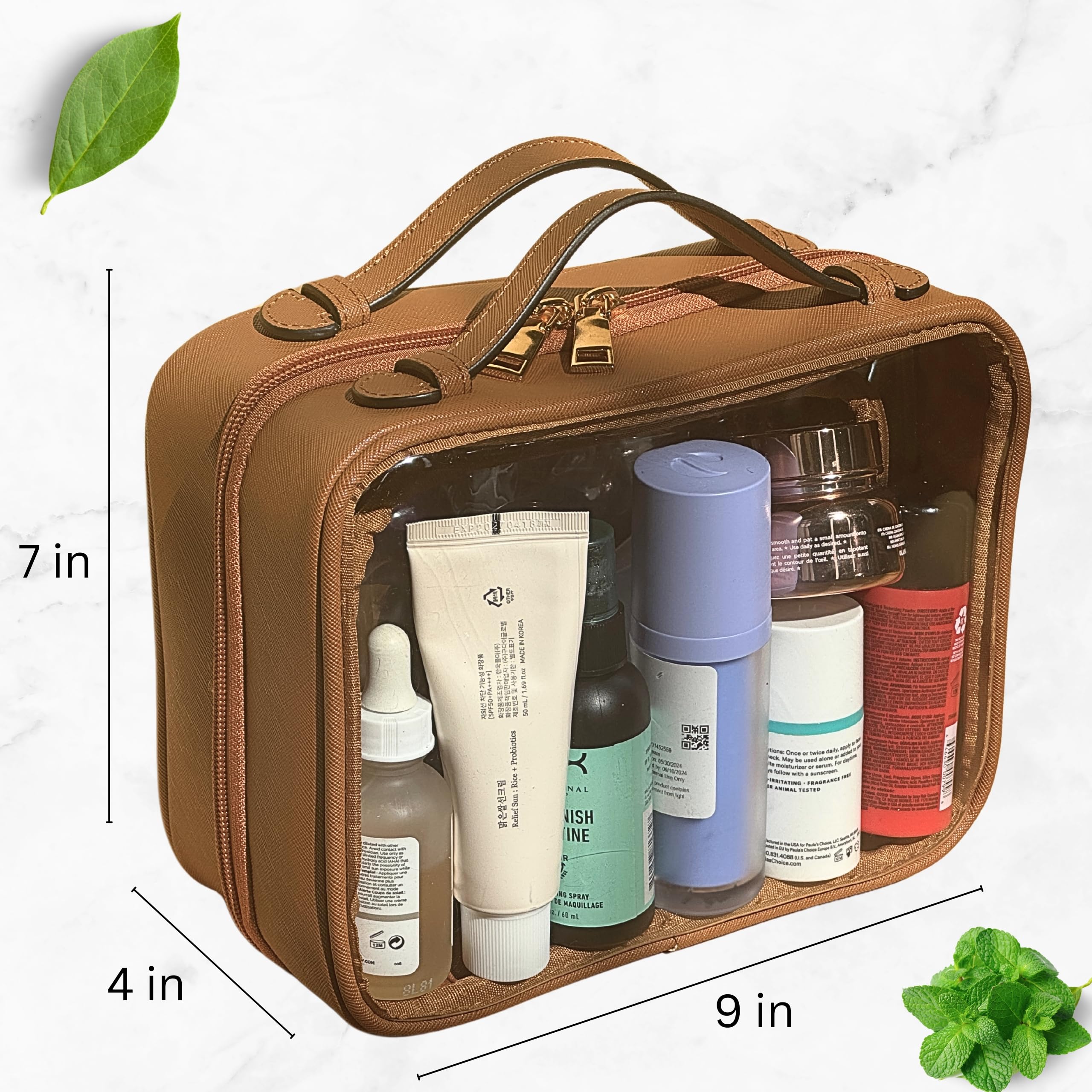 JAZD, sac transparent résistant à l'eau, idéal pour voyager et protéger vos essentiels.