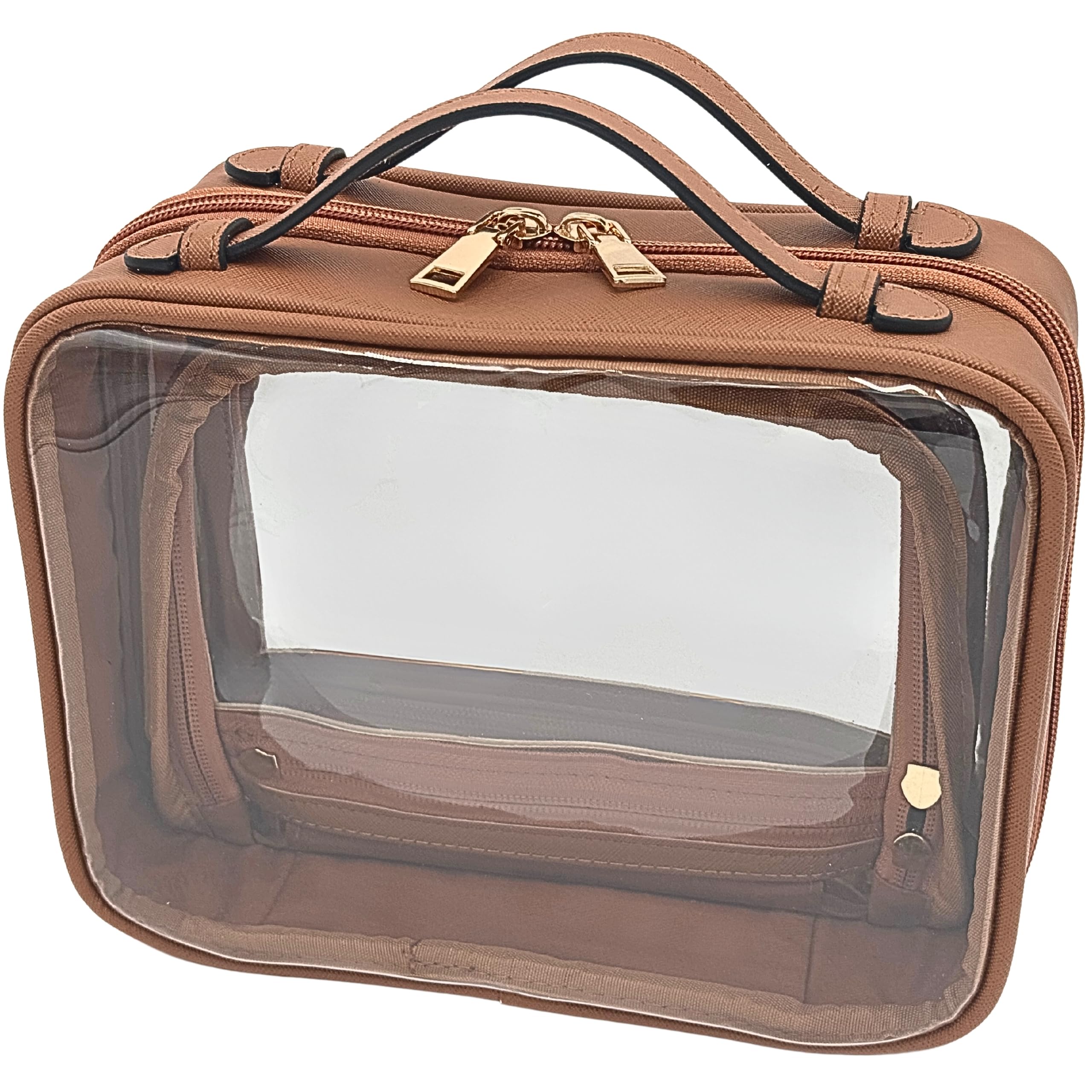 Sac JAZD maquillage transparent, repérage rapide lors des voyages.