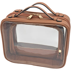 Sac JAZD maquillage transparent, repérage rapide lors des voyages.