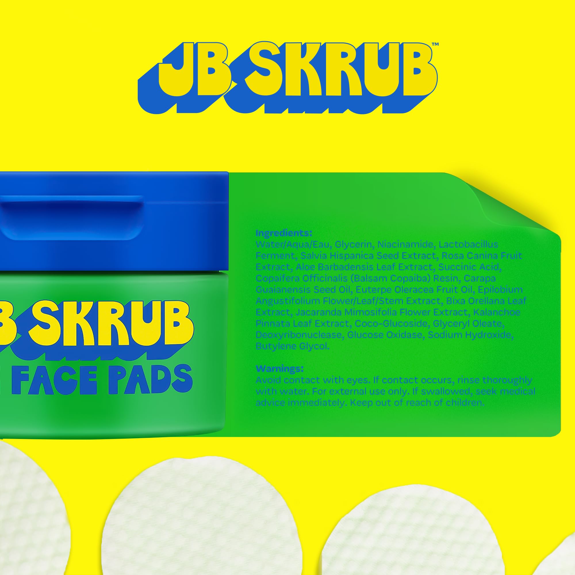 JB SKRUB disques nettoyants préadolescents – douceur et contrôle de l'éclat.