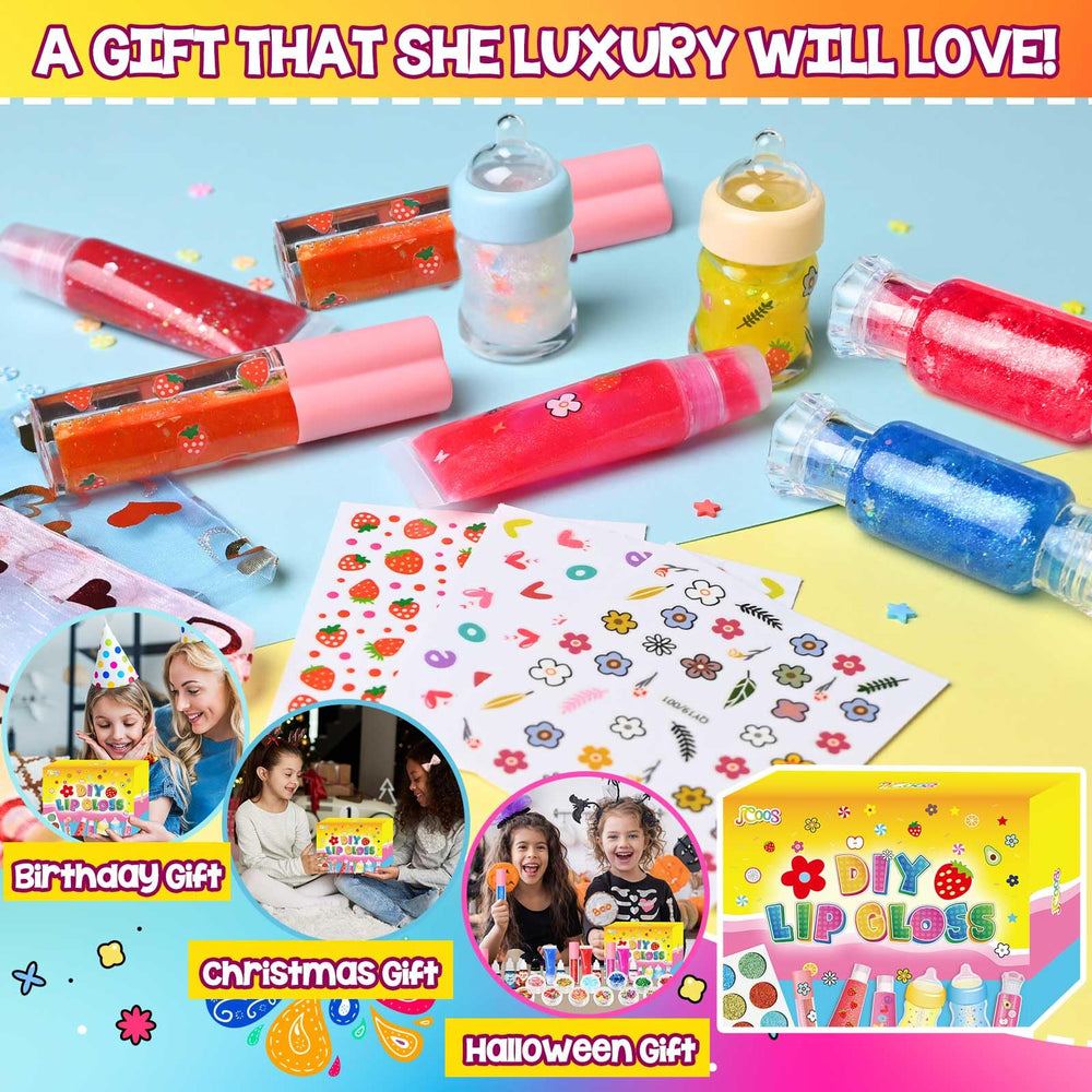 Jcoos kit gloss lèvres huiles essentielles roses et lavande