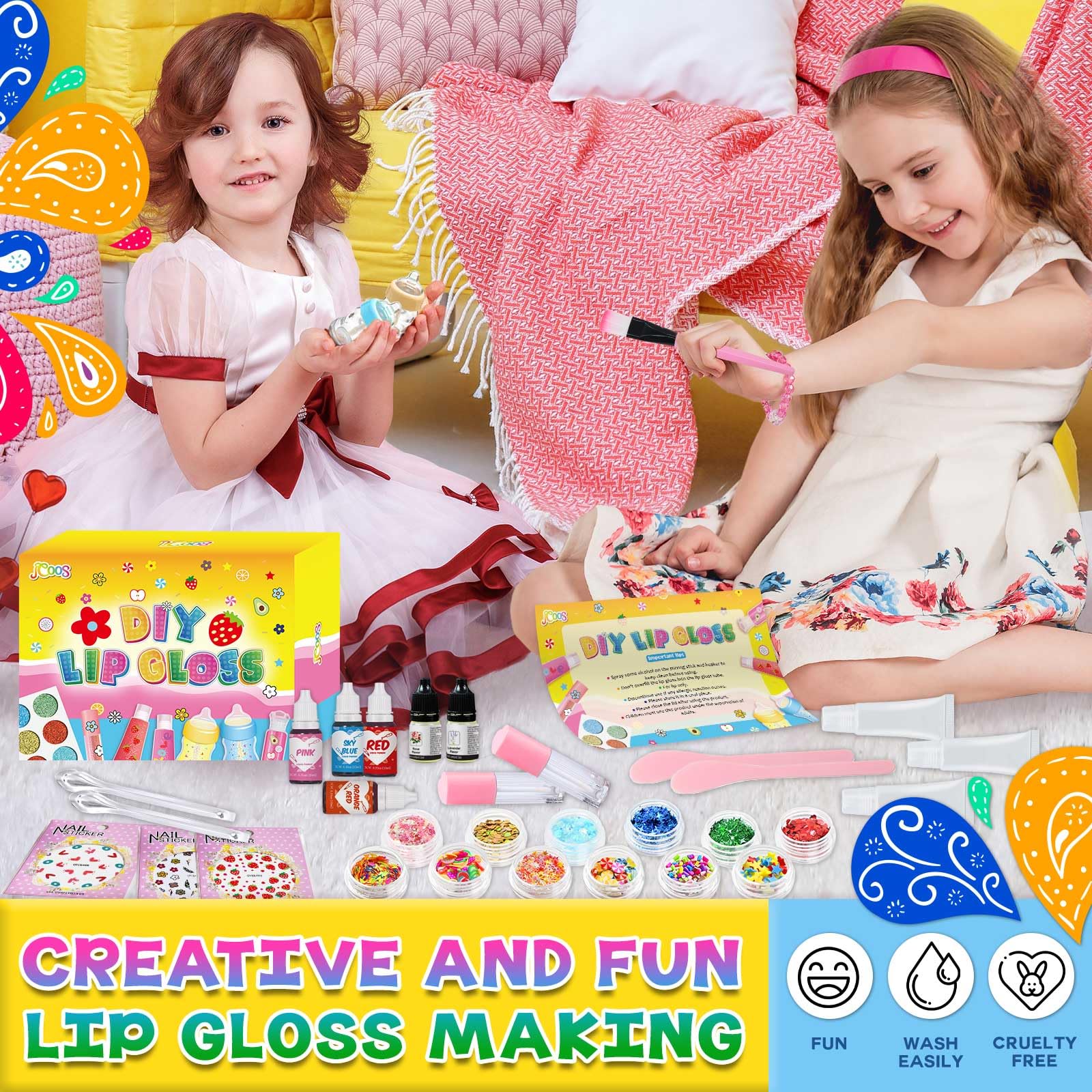 Jcoos kit gloss lèvres pigments couleur pour personnaliser votre look