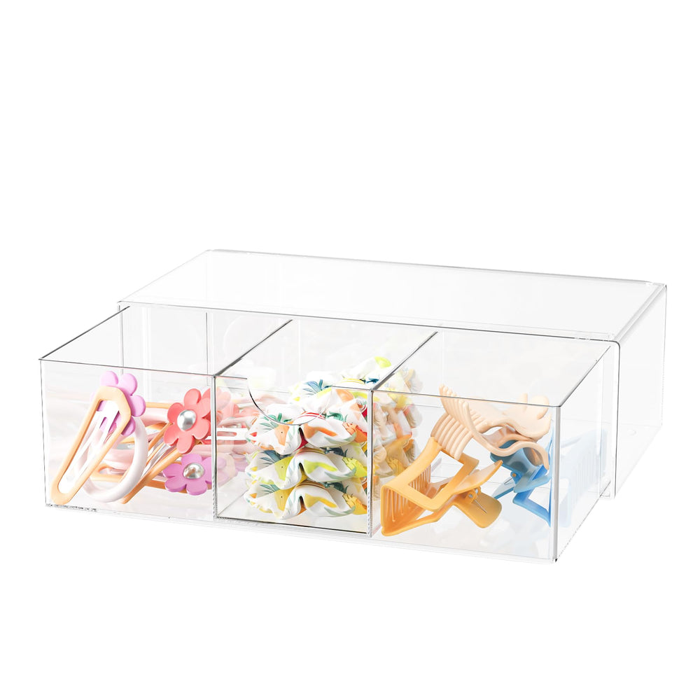JDOTL Organisateur accessoires cheveux transparent pour retrouver rapidement élastiques et barrettes