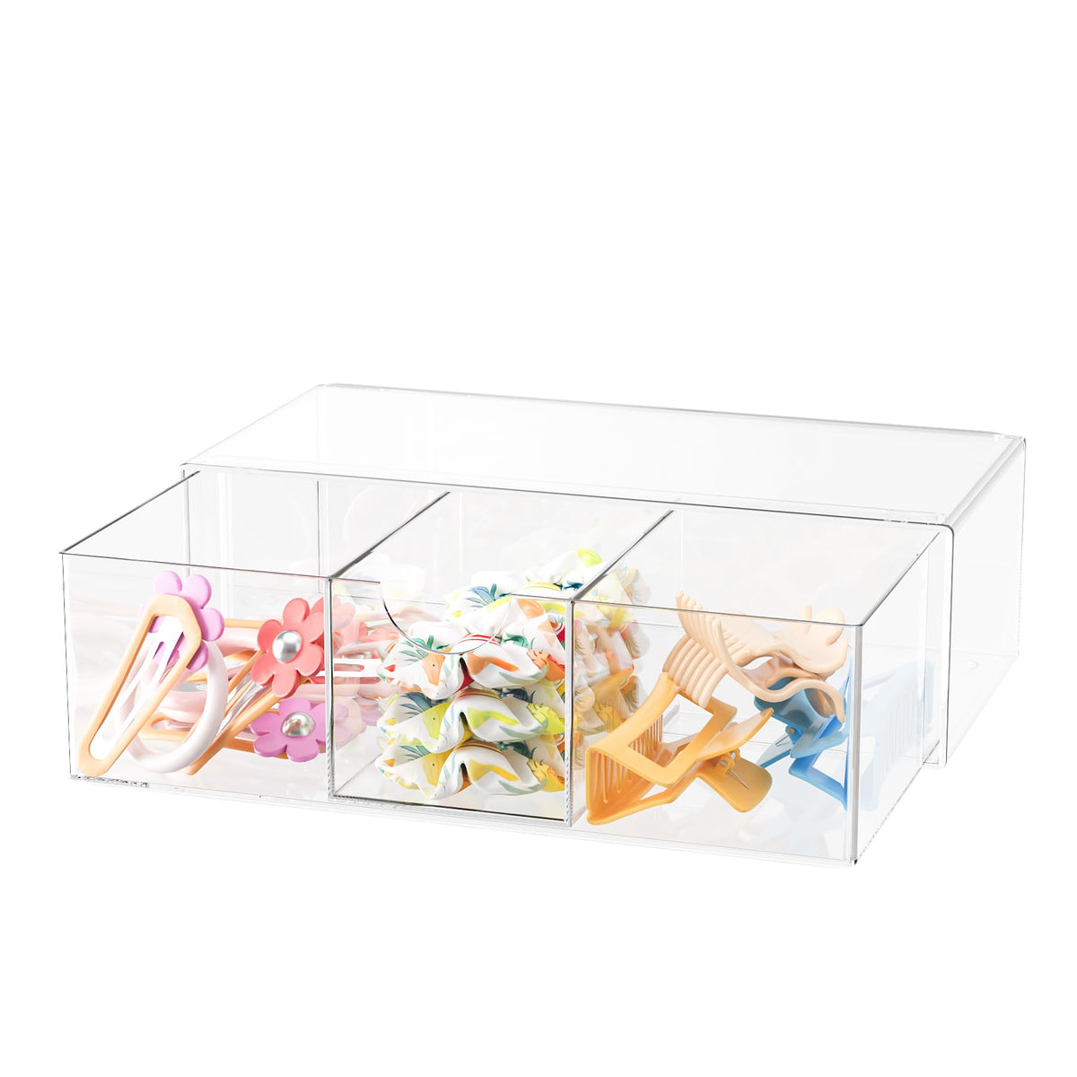 JDOTL Organisateur accessoires cheveux transparent pour retrouver rapidement élastiques et barrettes