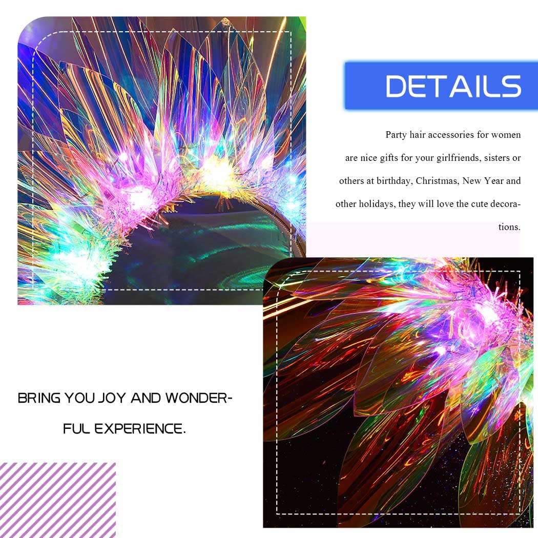 JEAIRTS accessoire cheveux brillant Noël, parfait pour des fêtes élégantes.