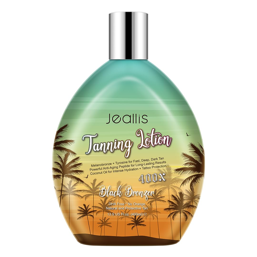 Jeallis Extreme Dark Tanning Lotion — bouteille prête pour bronzer rapidement et naturellement.