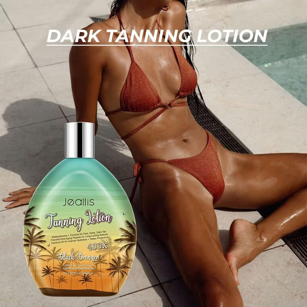 Jeallis Extreme Dark Tanning Lotion — protection des tatouages contre la décoloration au bronzage.