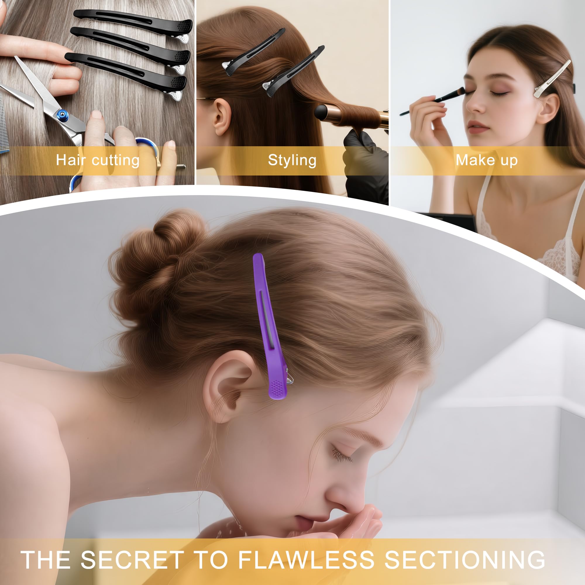 JECOLE Duckbill : dents arrondies protègent les cheveux