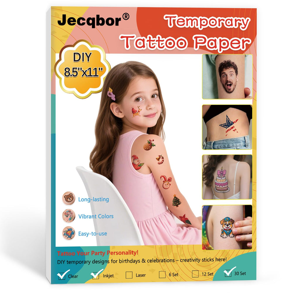 Jecqbor papier tatouage imprimante jet d'encre, impression rapide et nette