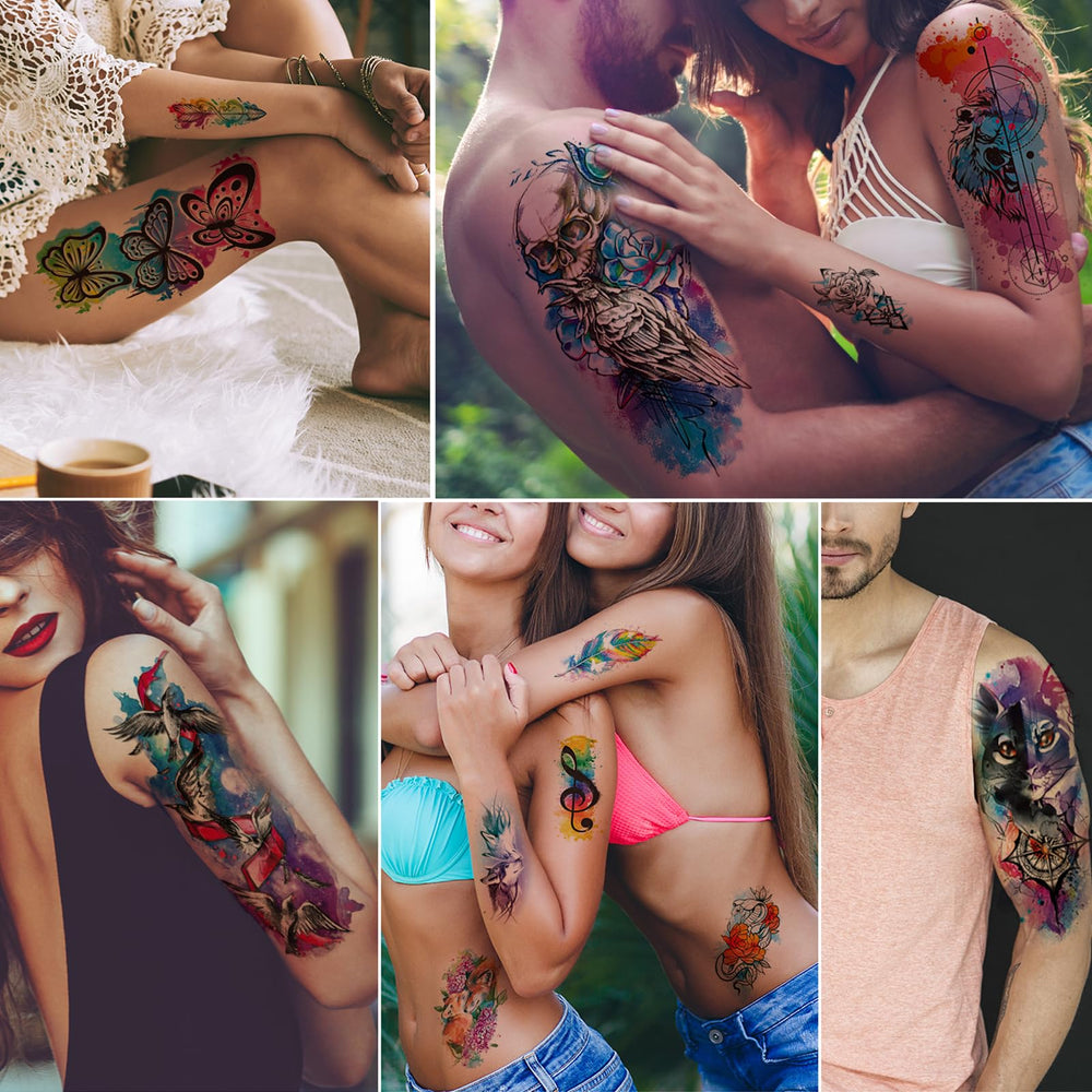 Occasions JEEFONNA tatouages, festivals et vacances, look temporaire polyvalent.