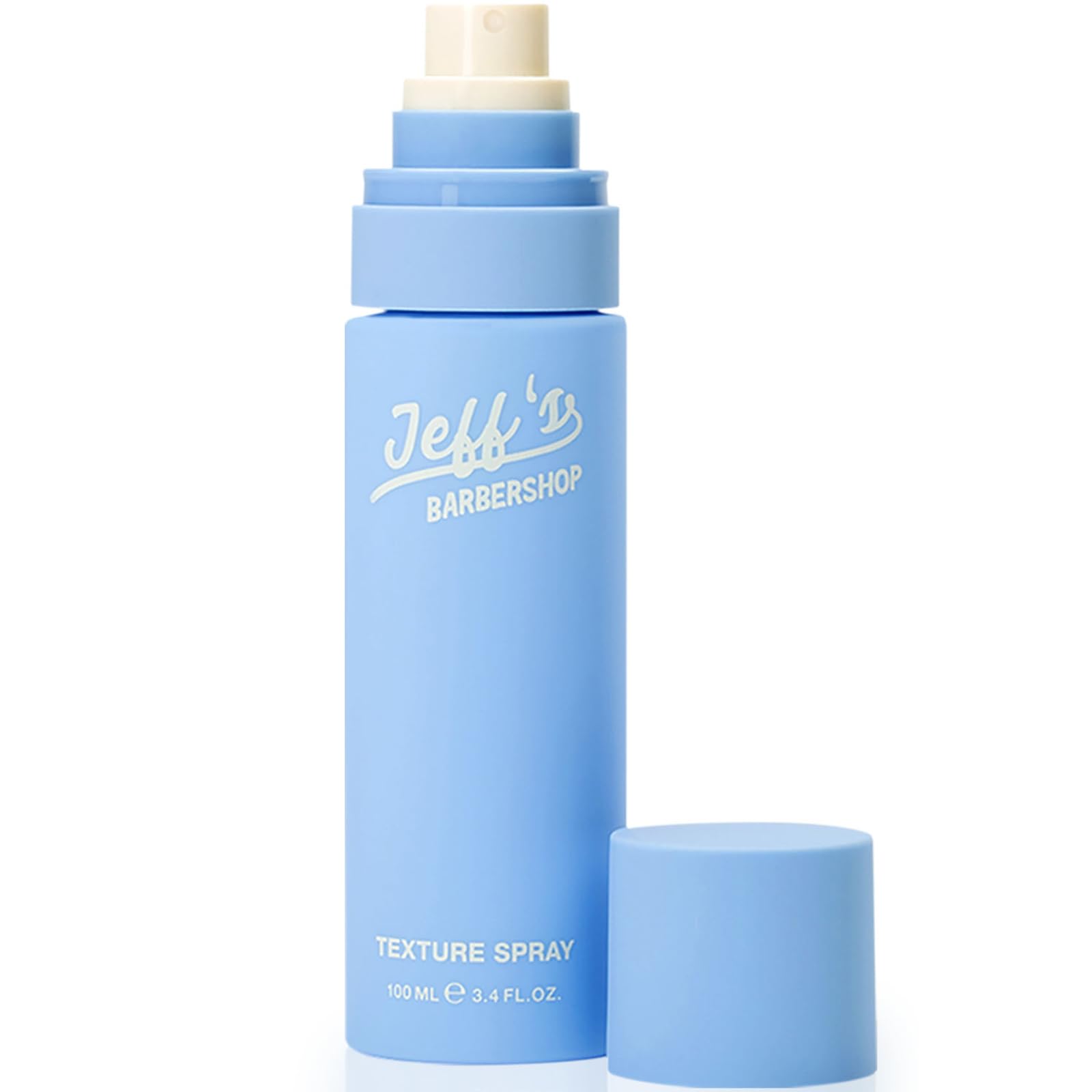 Jeff's Barbershop – texture naturelle et fini mat sur la bouteille.