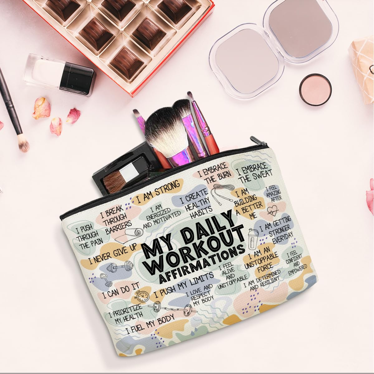 Rangement maquillage voyage Jeilink, format compact et efficace.
