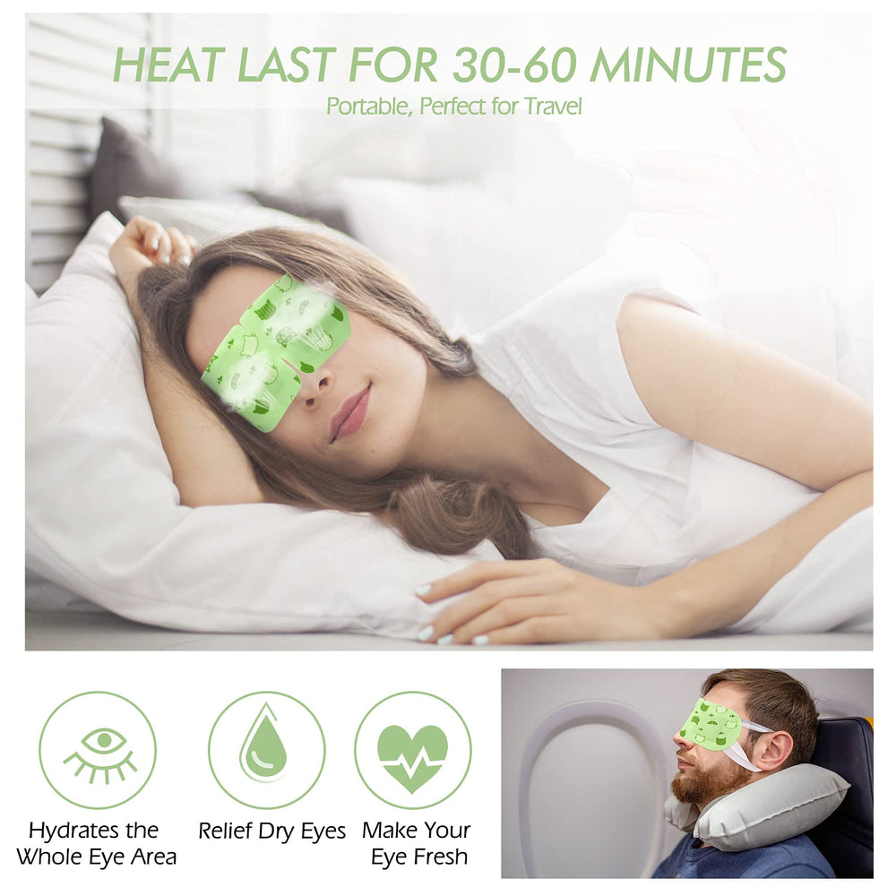 Masque yeux vapeur Jekeno, chaleur rapide pour détente oculaire.