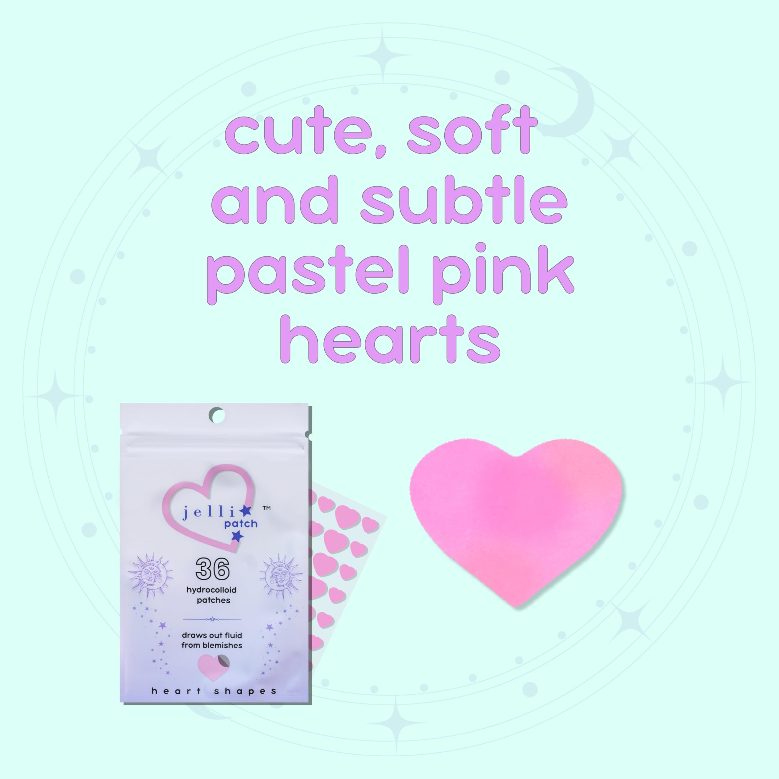 Jelli Patch cœur patch application : application facile pour une peau soignée.
