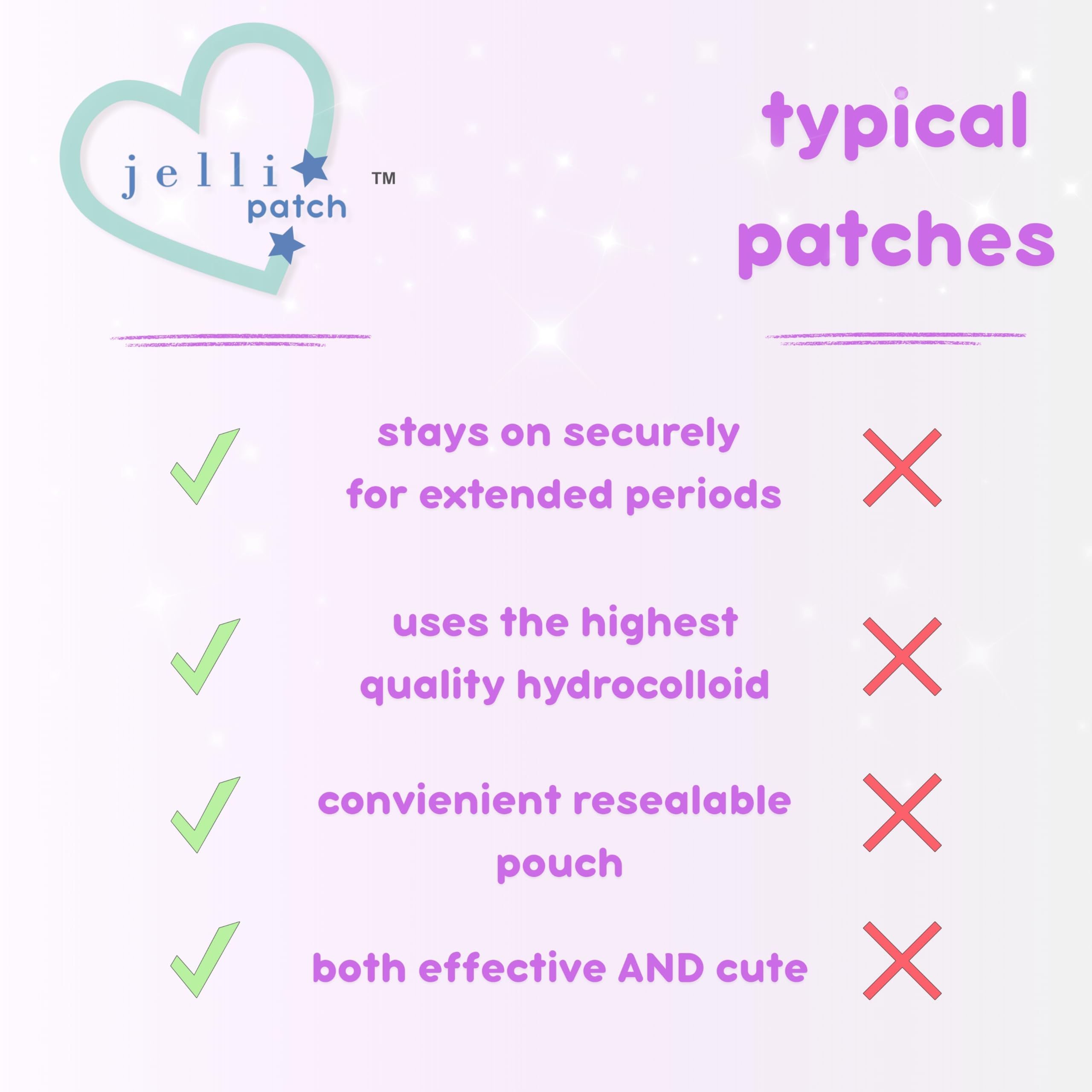 Jelli Patch cœur patch sans parfum : convient à tous les types de peau.