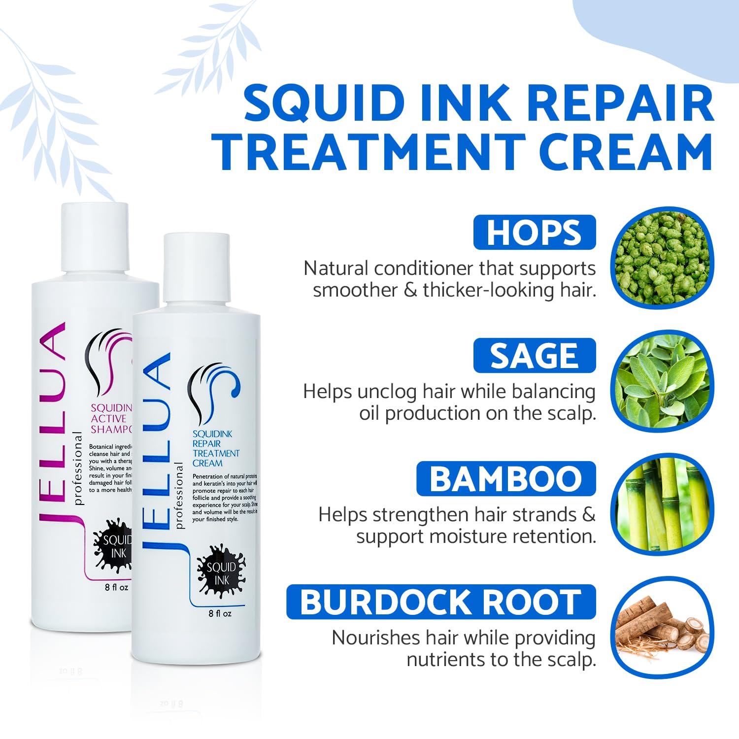 Flacon shampoing lavande Jellua Squidink avec parfum apaisant.