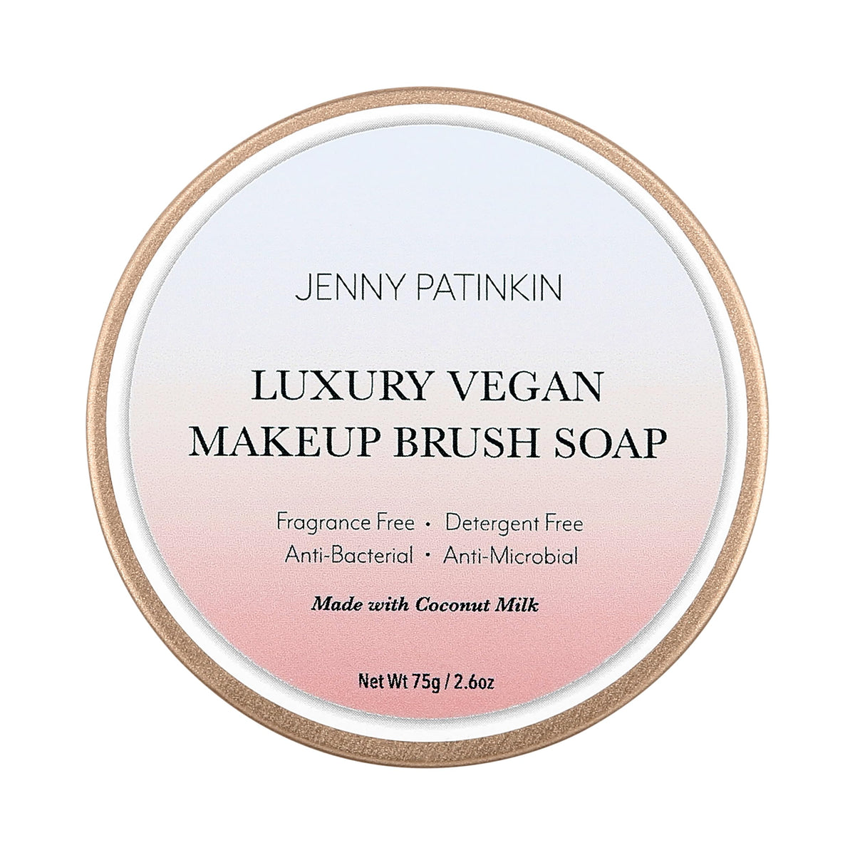 Jenny Patinkin Savon pinceaux vegan luxe, nettoyage efficace pour une brillance des poils intacte.