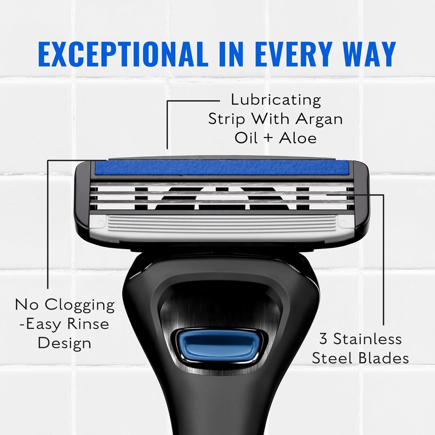 Cartouches faciles à remplacer, pratique pour votre routine de rasage.