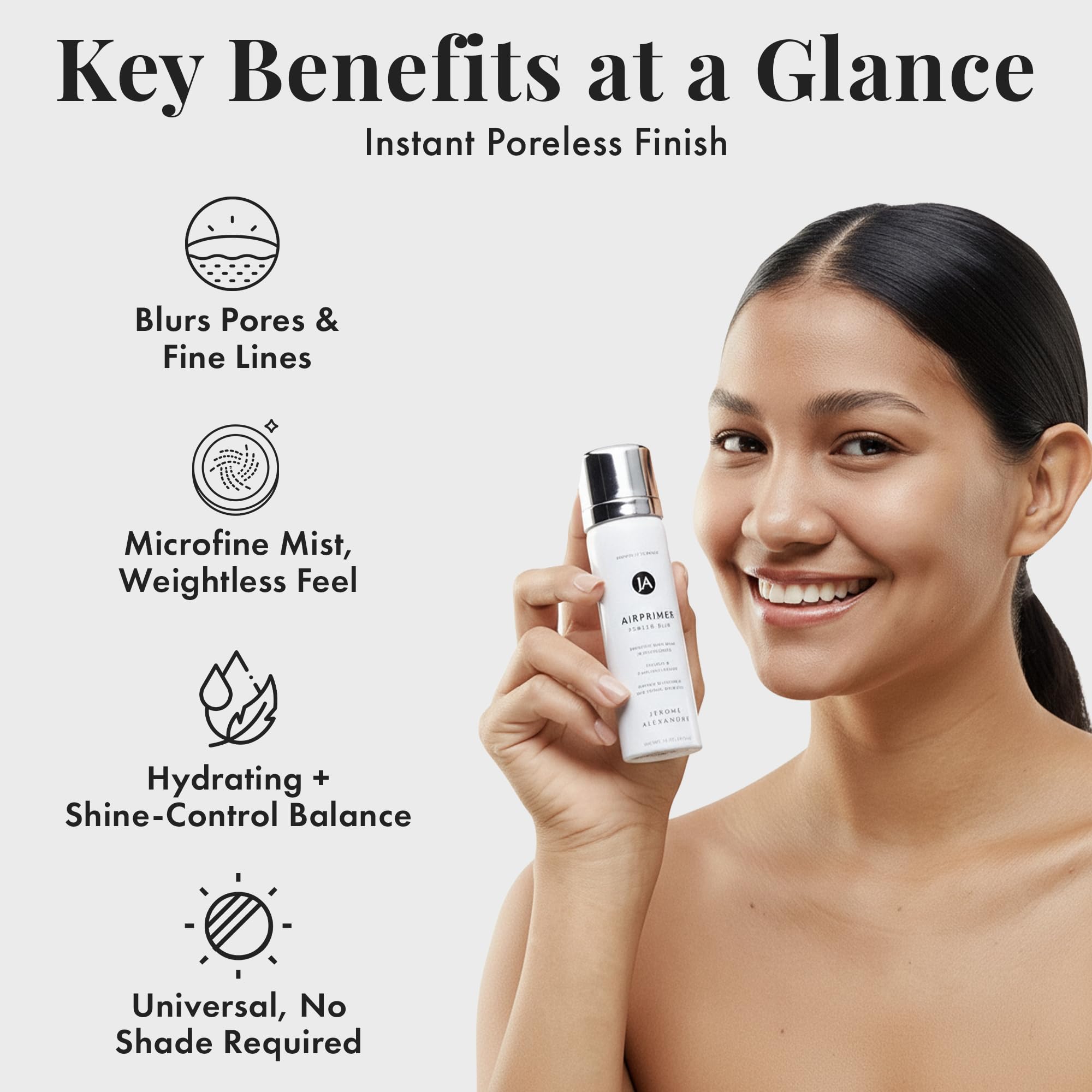 Jerome Alexander LiquidSilk Air Primer, réduisant les pores pour une base plus nette.