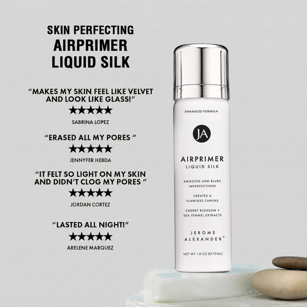 Jerome Alexander LiquidSilk Air Primer, utilisation légère et rafraîchissante sans brillance.
