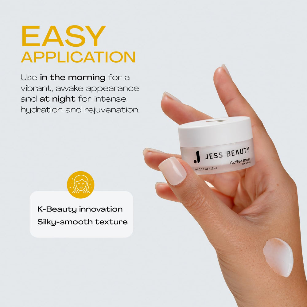 JESS BEAUTY Pause Café Crème Yeux application ciblée autour du contour des yeux.