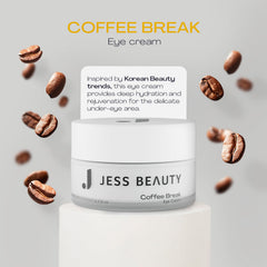 JESS BEAUTY Pause Café Crème Yeux texture légère pour hydratation sans gras.