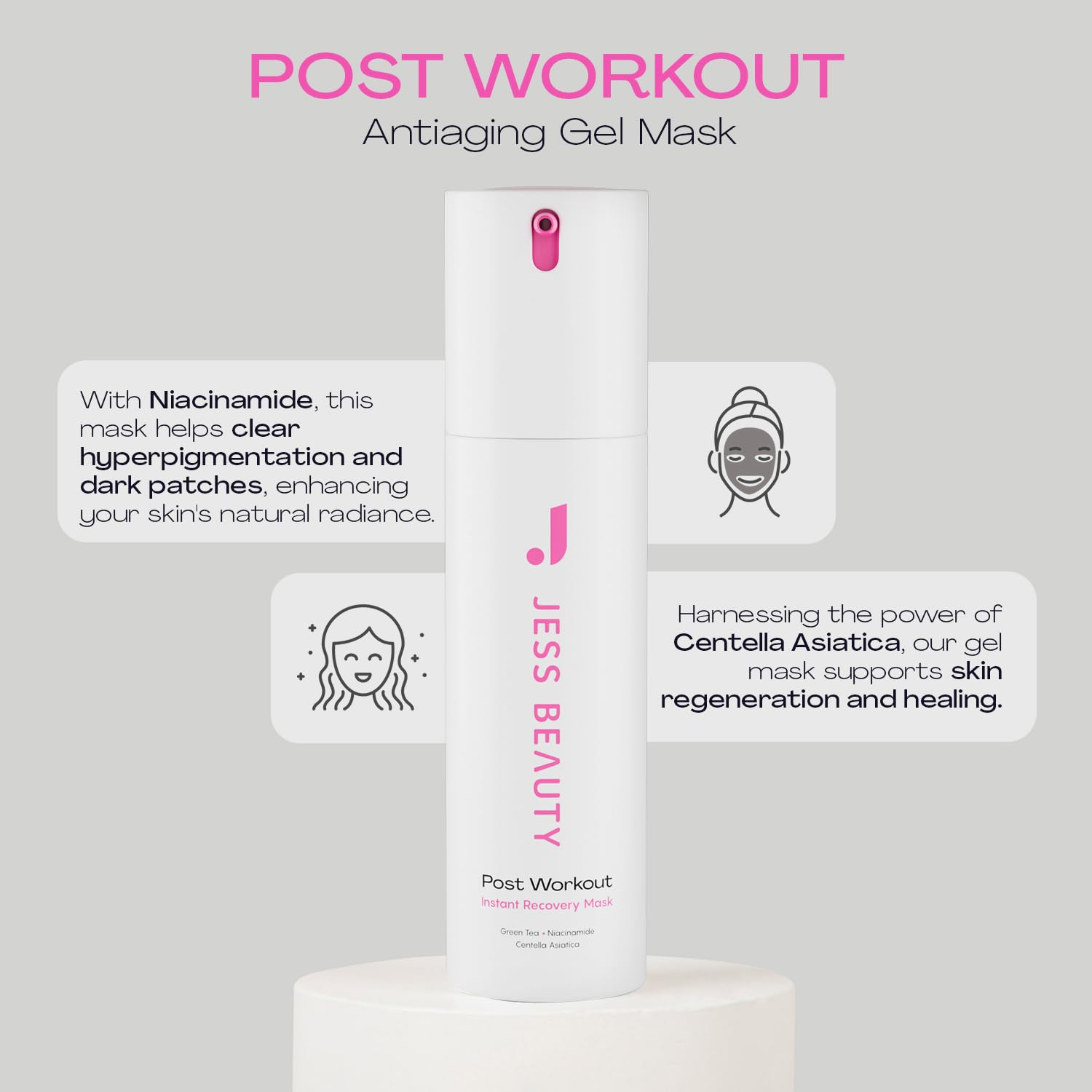 Hydratation prolongée pour une peau nourrie toute la journée avec JESS BEAUTY.